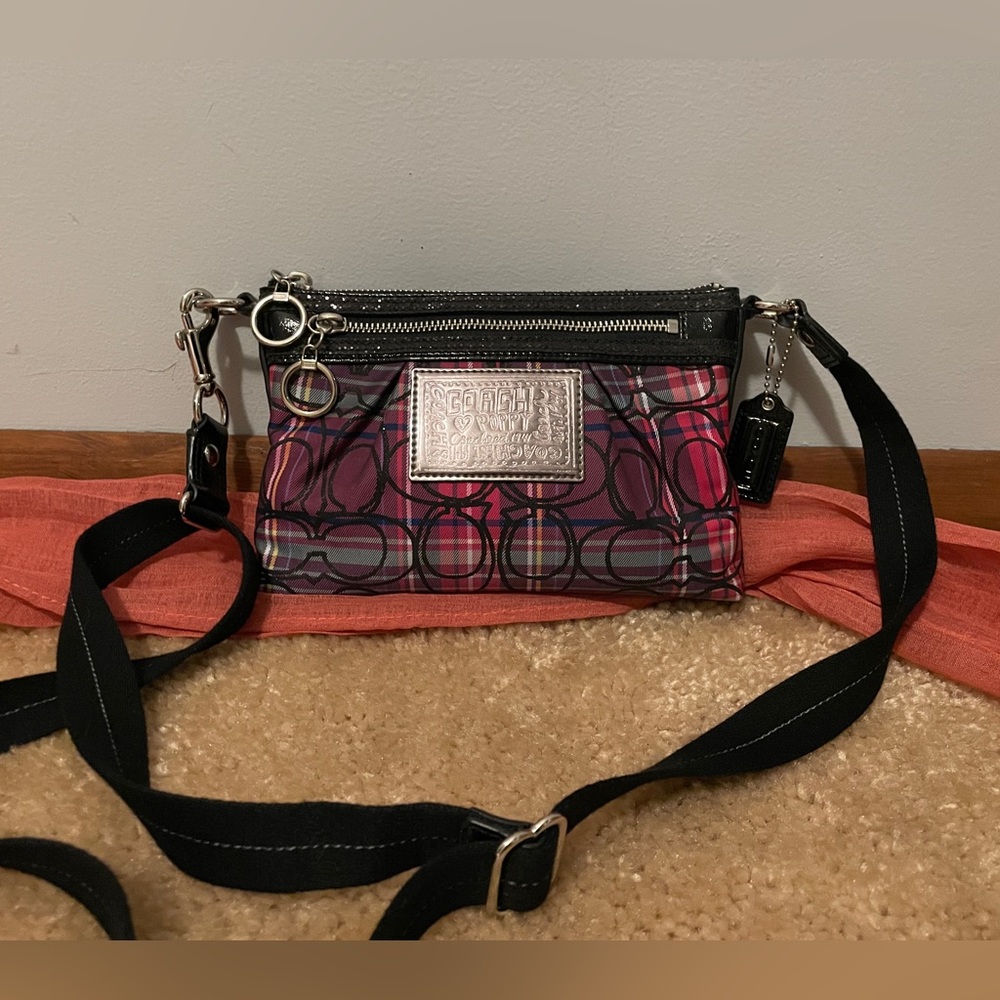 Coach Pink and Black Crossbody Bag